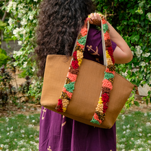 Load image into Gallery viewer, Wildflower Chidiya Laptop Tote Bag for Women - Office Tote