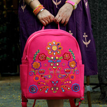 Load image into Gallery viewer, Wildflower Patakha Laptop Backpack Bag for Women