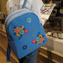 Load image into Gallery viewer, Wildflower Sparrow's Sky Blossom Office Laptop Backpack Bag for Women