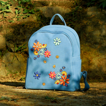 Load image into Gallery viewer, Wildflower Sparrow's Sky Blossom Office Laptop Backpack Bag for Women