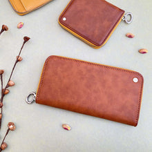 Load image into Gallery viewer, Wildflower Caramel Long Wallet for Women