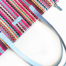 Load image into Gallery viewer, Wildflower Candy Cane Shopper Tote Bag for Women-close-up