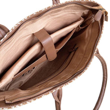 Load image into Gallery viewer, Wildflower Croissant & Coffee Laptop tote Bag for Women - Office Tote