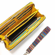 Load image into Gallery viewer, Wildflower Long Wallets for Women - Little Linear - interior with cards