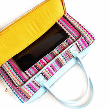 Load image into Gallery viewer, Wildflower Candy Cane Laptop Bag for Women-interior2