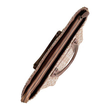 Load image into Gallery viewer, Wildflower Croissant & Coffee Laptop tote Bag for Women - Office Tote