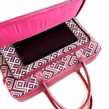 Load image into Gallery viewer, Wildflower Merlot Laptop Bag for Women-front-pocket