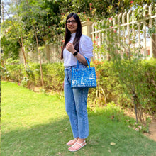 Load image into Gallery viewer, Wildflower Gypsy Teal Handbag for Women-stylized2