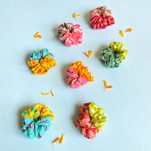 Load image into Gallery viewer, Wildflower™ Maine Pyar Kiya Cotton Scrunchies - Pack of 7