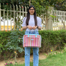 Load image into Gallery viewer, Wildflower Candy Cane Laptop Bag for Women-model2