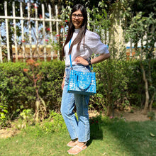 Load image into Gallery viewer, Wildflower Gypsy Teal Handbag for Women-stylized