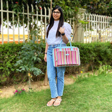 Load image into Gallery viewer, Wildflower Candy Cane Laptop Bag for Women-model4