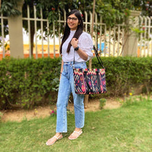 Load image into Gallery viewer, Wildflower Mountain Meadows Laptop Bag for Women - Office Tote-model4