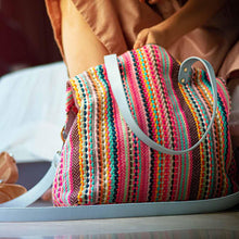 Load image into Gallery viewer, Wildflower Candy Cane Weekender Handbag for Women-1