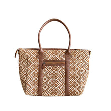 Load image into Gallery viewer, Wildflower Croissant & Coffee Laptop tote Bag for Women - Office Tote