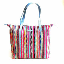 Load image into Gallery viewer, Wildflower Candy Cane Shopper Tote Bag for Women-front