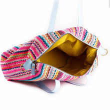 Load image into Gallery viewer, Wildflower Candy Cane Weekender Handbag for Women-interior