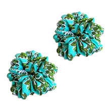 Load image into Gallery viewer, Wildflower Green Sangria Scrunchies - Pack of 7-7