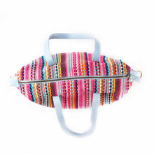Load image into Gallery viewer, Wildflower Candy Cane Weekender Handbag for Women-top-view