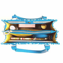 Load image into Gallery viewer, Wildflower Gypsy Teal Handbag for Women, with Detachable Cross-body Sling Belt - Wildflower