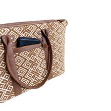 Load image into Gallery viewer, Wildflower Croissant & Coffee Laptop tote Bag for Women - Office Tote