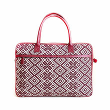 Load image into Gallery viewer, Wildflower Merlot Laptop Bag for Women-back