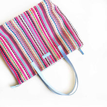 Load image into Gallery viewer, Wildflower Candy Cane Shopper Tote Bag for Women-angle-view