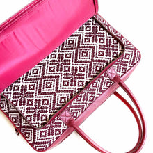 Load image into Gallery viewer, Wildflower Merlot Laptop Bag for Women-front-pocket2
