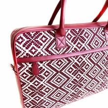 Load image into Gallery viewer, Wildflower Merlot Laptop Bag for Women-back-close-up
