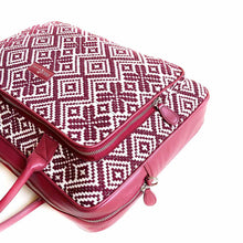 Load image into Gallery viewer, Wildflower Merlot Laptop Bag for Women-side-closeup
