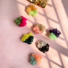 Load image into Gallery viewer, Wildflower Double Sheer Scrunchies - Pack of 7
