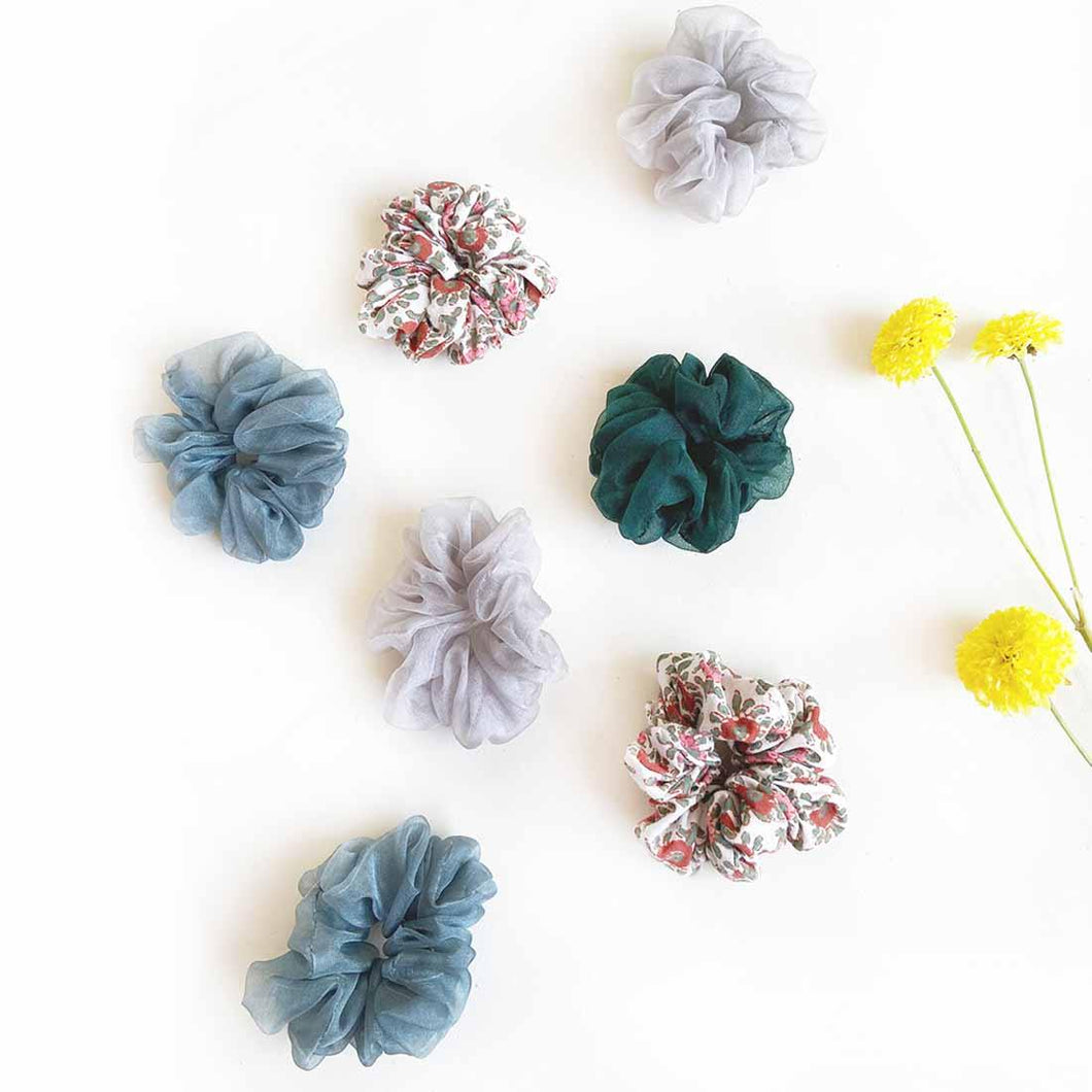 Wildflower Mint Martini Scrunchies - Pack of 7