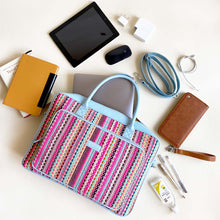 Load image into Gallery viewer, Wildflower Candy Cane Laptop Bag for Women
