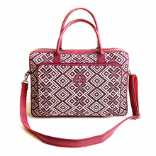 Load image into Gallery viewer, Wildflower Merlot Laptop Bag for Women-front
