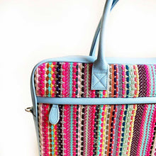 Load image into Gallery viewer, Wildflower Candy Cane Laptop Bag for Women-closeup
