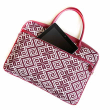 Load image into Gallery viewer, Wildflower™ Merlot Laptop Bag, Double Sheer Scrunchies, &amp; Raspberry Card Holder - Combo
