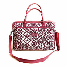 Load image into Gallery viewer, Wildflower™ Merlot Laptop Bag, Double Sheer Scrunchies, &amp; Raspberry Card Holder - Combo
